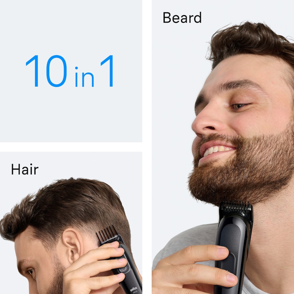 image 1 of Braun All-in-One Series 3, 10in1 Grooming Kit, Sharp Blade, 14 Lengths, AIO3560, Black