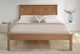 image 3 of 5ft King Size Waxed Pine,Wood,Wooden Low Foot End,Solid Panel Bed Frame.Shaker Style | Clear | Pine | King