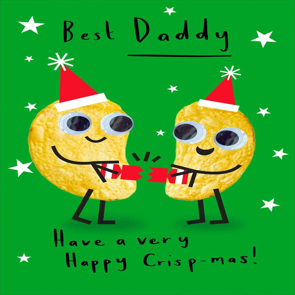 Have A Happy Crisp mas Daddy Christmas Card