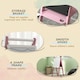 image 5 of AIYAPLAY Three-in-One Easel for Kids, with Paper Roll, Adjustable Height - Pink Pink