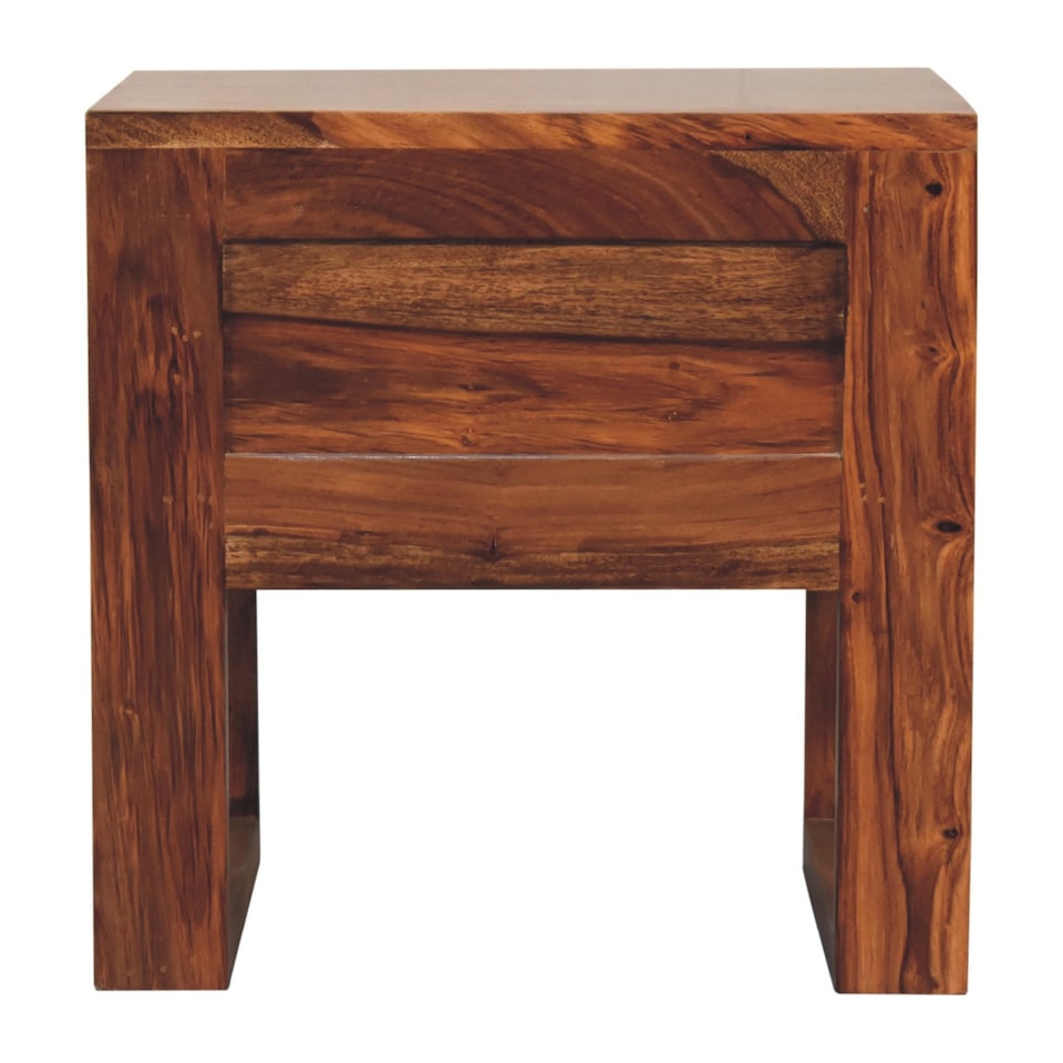 image 1 of ArtisaN Furniture Solid Wood U-Square Honey Bedside