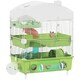 image 1 of PawHut 3-Tier Hamster Cage, Hamster Habitat with Accessories, Green