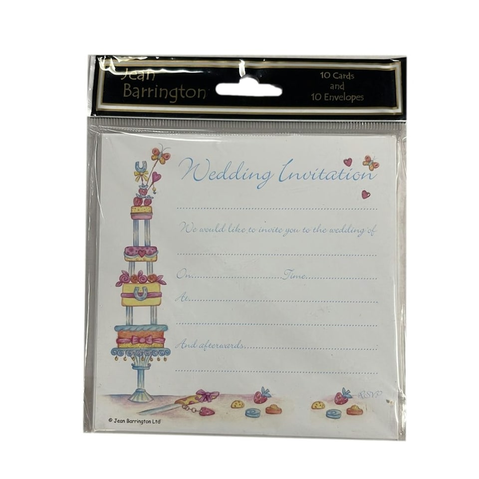 image 1 of Pack of 10 Luxury White Wedding Invitations with Flitter Finish