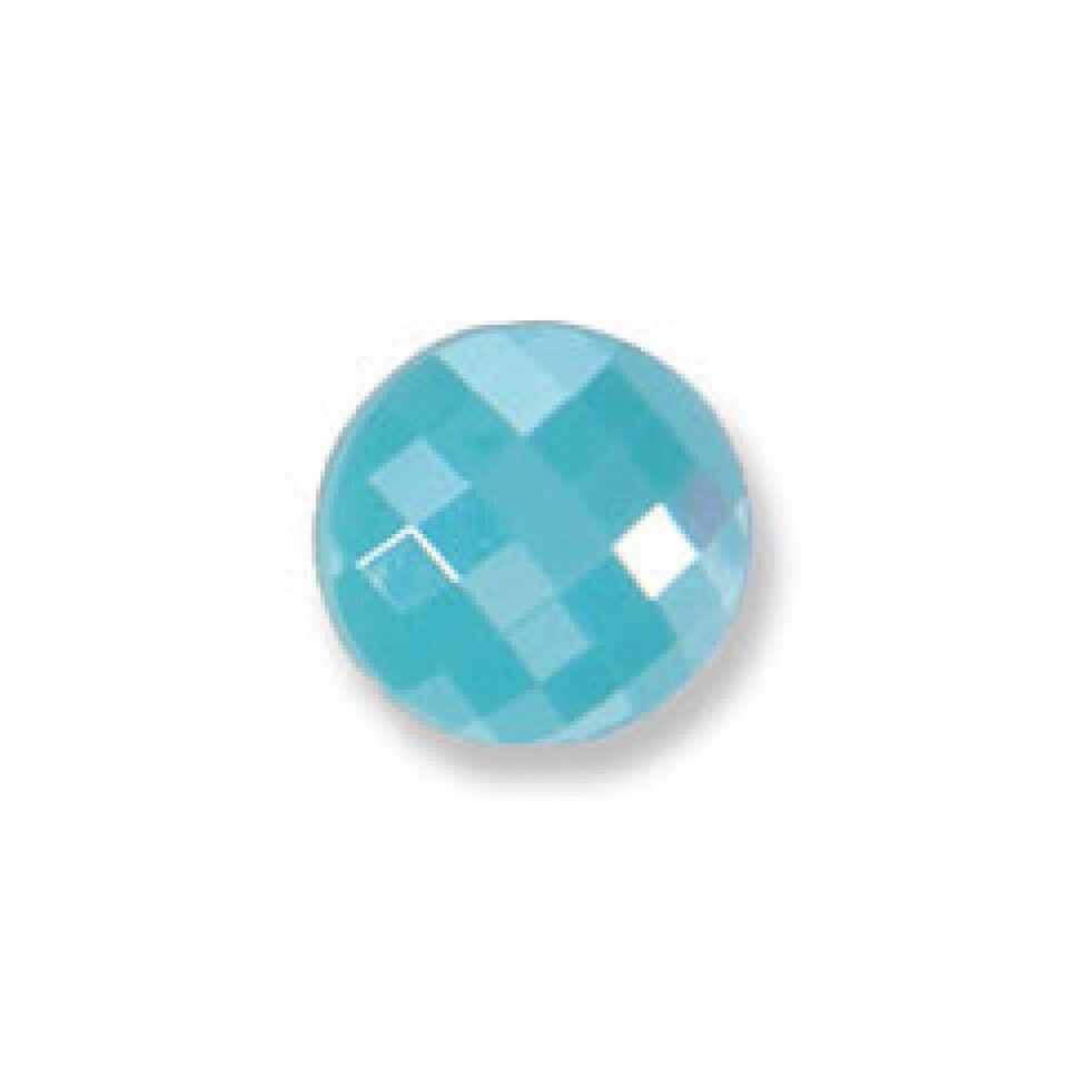Trimits Blue 15mm Hi Gloss Faceted Buttons for Dressmaking - each