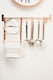 image 4 of Sorello Rose Gold Hanging Pan Lid Rack | Gold