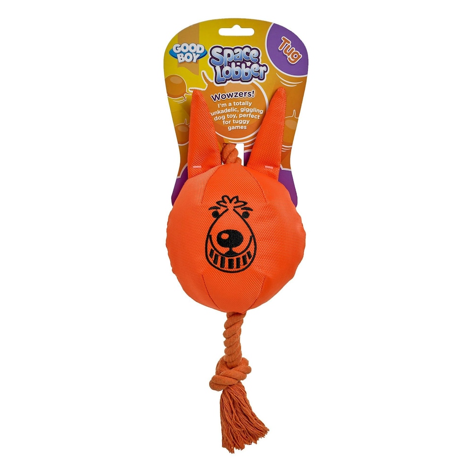 image 1 of Good Boy Tug Space Lobber Dog Toy - Orange - One Size