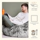 image 4 of Fluffy Giant Bean Bag Chair Adult - Grey with Bean Bag Filling | Grey | Arctic Wolf Grey | 1