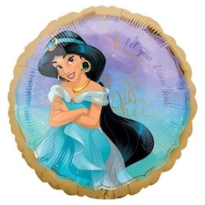 Jasmine Once Upon A Time Disney Princess Round Foil Helium Balloon 43cm / 17 in | Blue