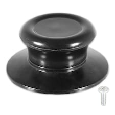 SPARES2GO Pan Lid Knob Handle Kitchen Cookware Black Round Bakelite Hand Grip Replacement Black