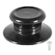 image 1 of SPARES2GO Pan Lid Knob Handle Kitchen Cookware Black Round Bakelite Hand Grip Replacement Black