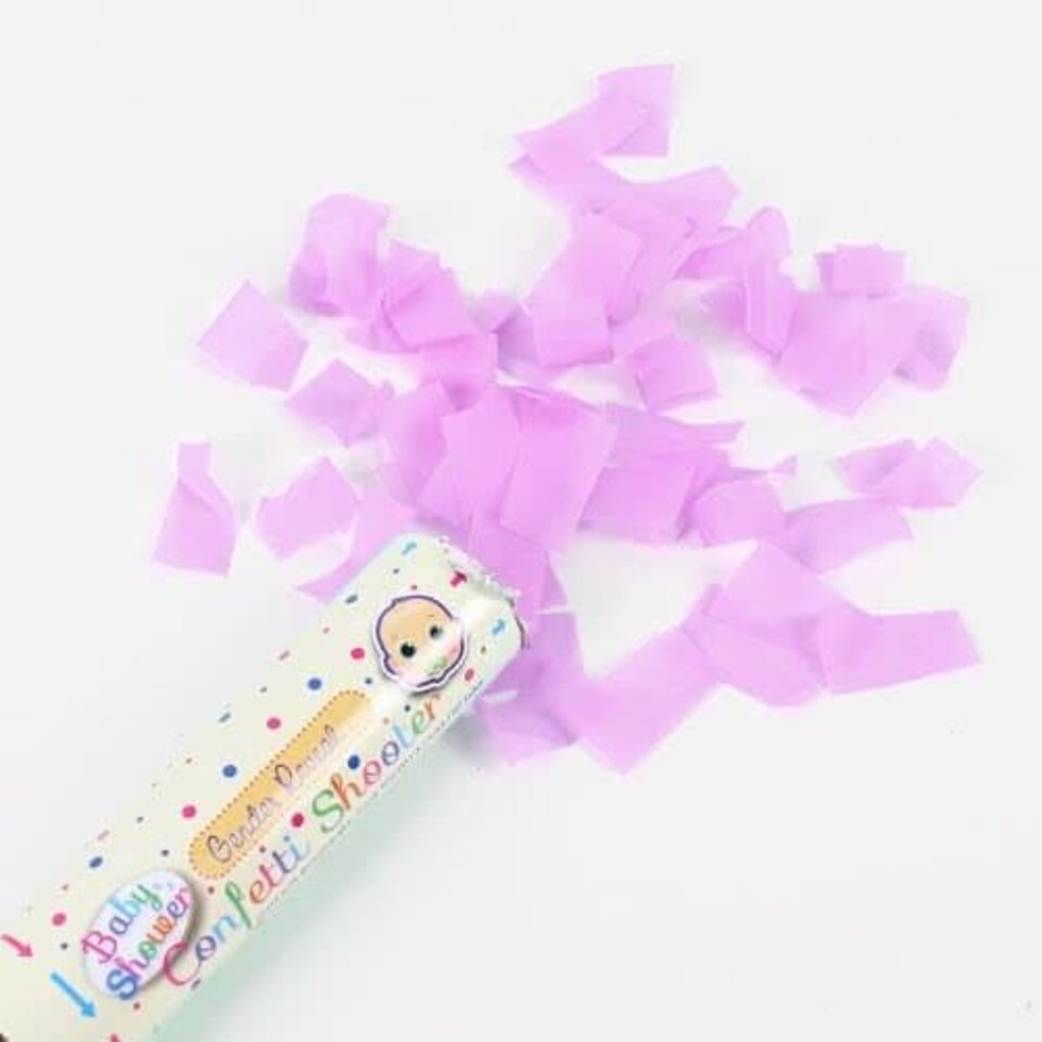 image 1 of Baby Shower Gender Reveal It's A Girl Paper Confetti Shooter 20cm