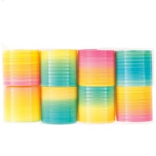 Assorted Rainbow Spring Round Shapes - Pack of 8