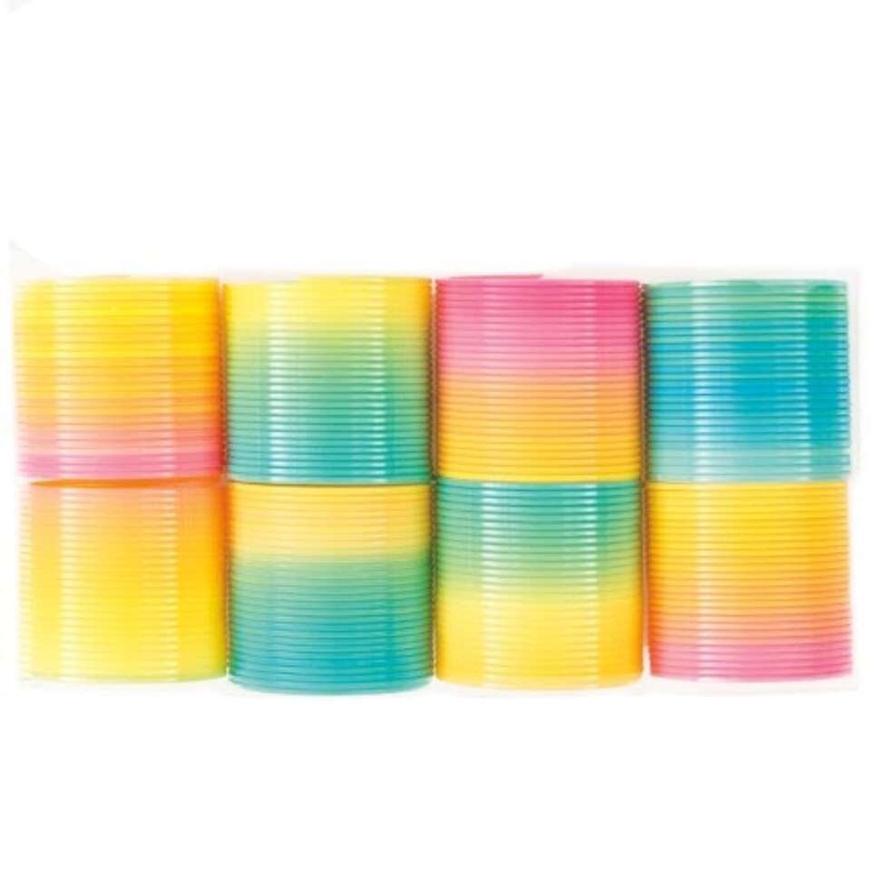 Assorted Rainbow Spring Round Shapes - Pack of 8