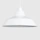 image 2 of ValueLights Retro Style Gloss White Metal Reflector Ceiling Pendant Light Shade