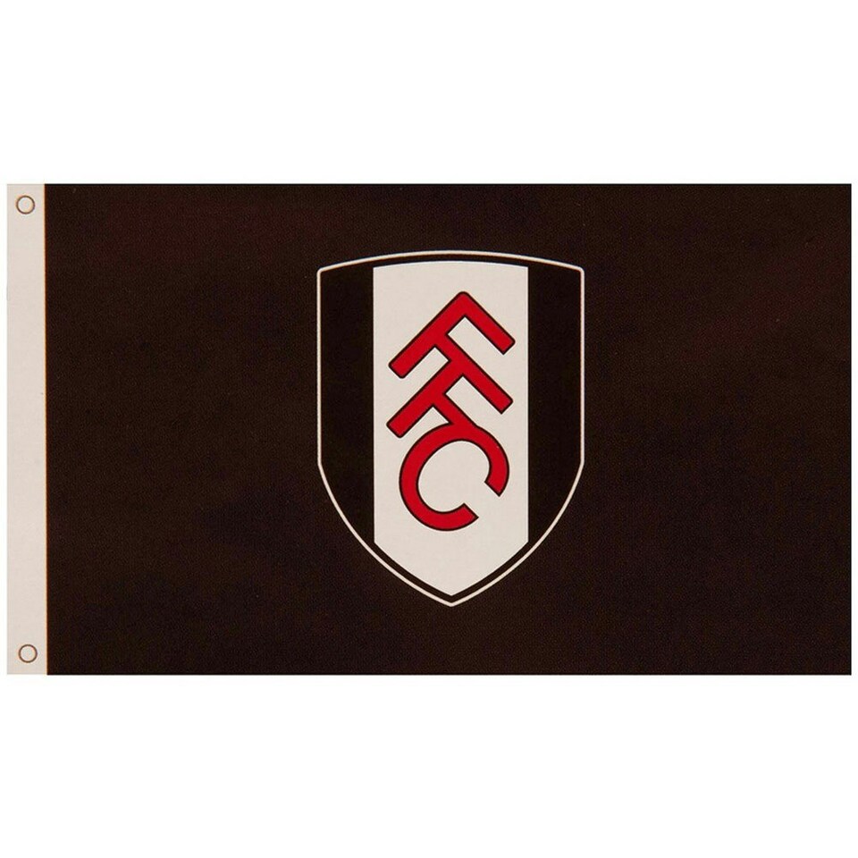 image 1 of Fulham FC Crest Flag - Black/White/Red - One Size (UTTA9638)
