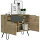 image 4 of Core Products Manhattan, Small Sideboard With 2 Doors & 1 Drawer H80cm x W99.2cm x D39cm Brown