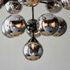 image 5 of Oscar 11 Light Multi Arm Glass Shade Ceiling Pendant Black Chrome