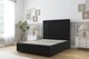 image 1 of Sloomy Kingsley Black Plush Divan Bed Base No Drawers With 26 Inch Strutted Headboard & 12 Inch Matching Footboard | Black | Black | Small Single | 1