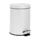 image 1 of Harbour Housewares Round Bathroom Pedal Bin - 3 Litre - Matt White