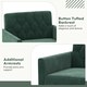 image 4 of COSTWAY Modern Sofa Accent Chair Upholstered Armchair Green