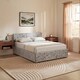 image 1 of Vida Designs Veronica 4ft6 Double Ottoman Bed Storage Fabric Upholstered, Silver Velvet, 135 x 190cm