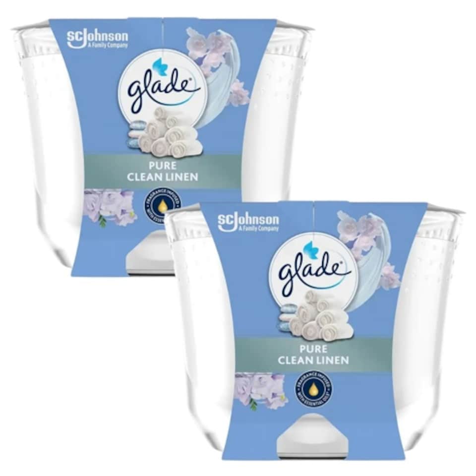 image 1 of Glade Pure Clean Linen Candle