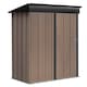 image 1 of Living and Home Garden Storage Shed with Lockable Door - Brown 154.5 x 94 x 181cm