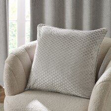 Paoletti Neptune Velvet Cushion | Silver | Silver | 50 x 50cm | 1