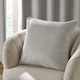 image 1 of Paoletti Neptune Velvet Cushion | Silver | Silver | 50 x 50cm | 1