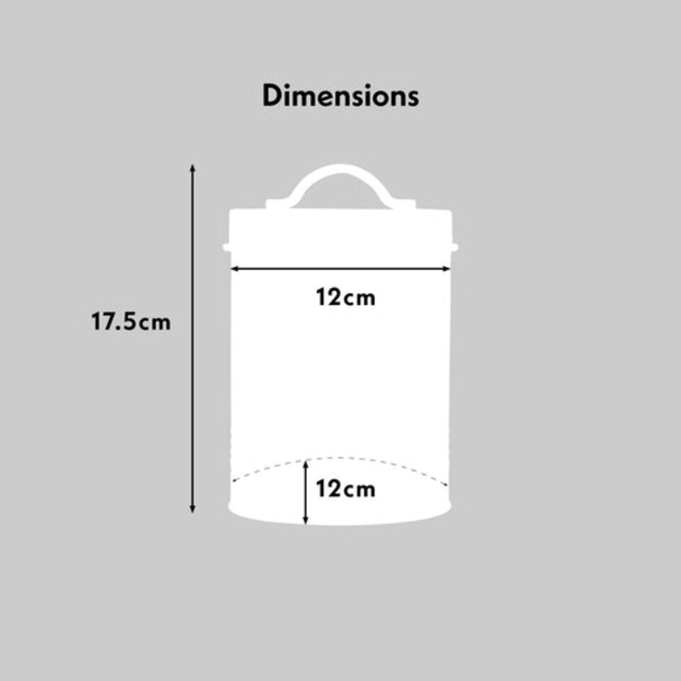 image 1 of Cooks Professional 3 Piece Kitchen Storage Set – Tea, Coffee & Sugar Cannisters | White | White & Silver | 3