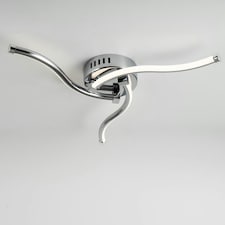 First Choice Lighting Ara Chrome LED Flush Ceiling Light Chrome