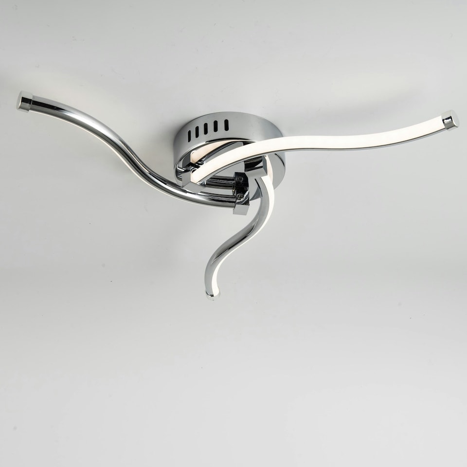 image 1 of First Choice Lighting Ara Chrome LED Flush Ceiling Light Chrome