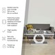 image 5 of Furniturebox Giovani Modern Halo Black/White High Gloss And Glass Coffee Table