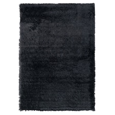 KUKOON Charcoal Grey Deep Pile Shaggy Living Room Area Rug 60cm x 110cm