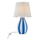 image 3 of Set of 2 Connie - Blue and White Stripe Ceramic Table Lamps