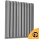 image 9 of NOVECRAFTO Decorative 3D Wall Panels (50cm x 50cm) 3D Fluted Line Design PVC Cladding Panel