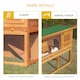 image 6 of Pawhut 90cm 2 Tiers Rabbit Hutch Wooden Pet Cage Run Vintage Bunny House