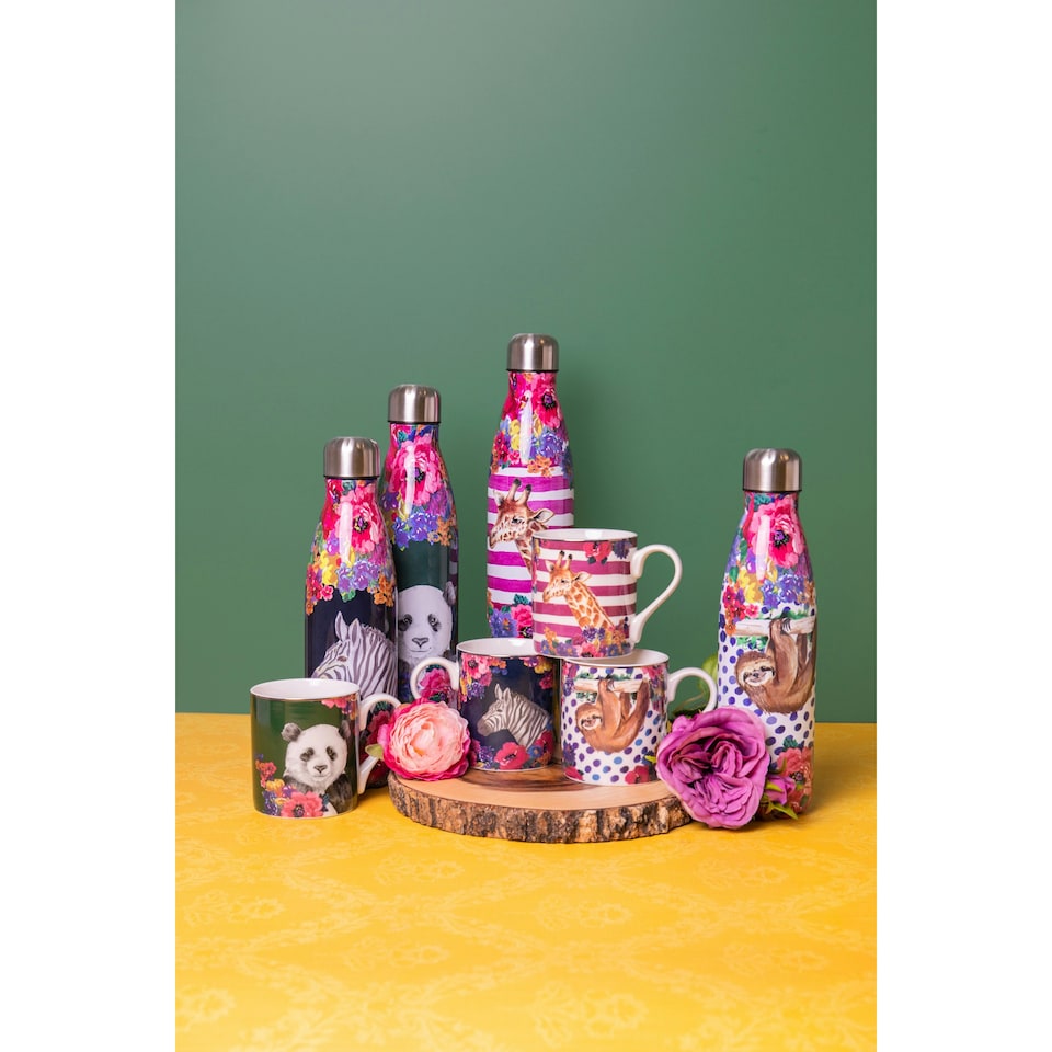 image 1 of Mikasa Wild at Heart Zebra Print Porcelain Mug, 280ml | Multi