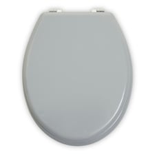 Interiors by Premier Classic Matte Grey Oval Toilet Seat, Modern Soft Finish Loo Seat, Commode Cover With Anti-Wobble Fixings