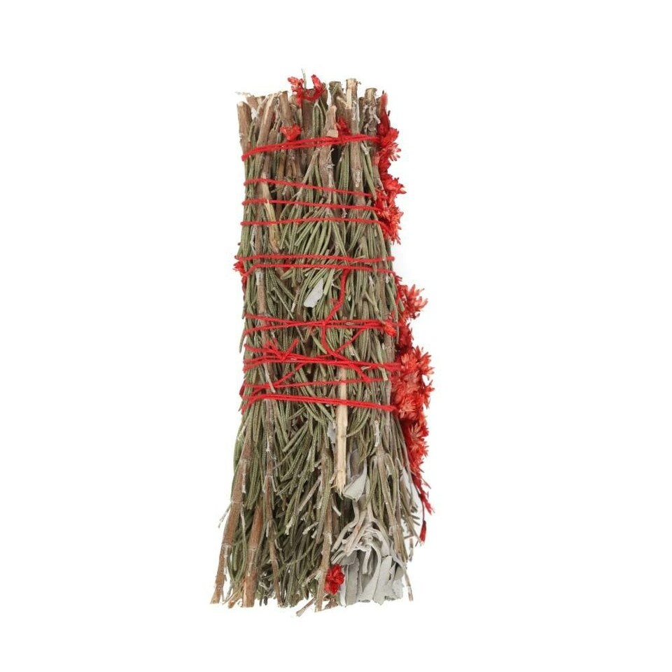 image 1 of Something Different Ritual Rosemary Red Jasper Smudge Stick Wand - Red/Brown - One Size