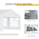 image 5 of Outsunny 8m Gazebo Garden Marquee Canopy Party Carport Shelter Garage Tent White