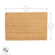 image 3 of Nicola Spring 2x Coir Door Mats - 90 x 60cm Triangles Decorative Indoor Front Door Entry Dirt Trapper Non Slip Backing Doormat