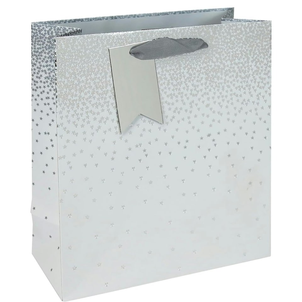 image 1 of White Ombre Christmas Medium Gift Bag