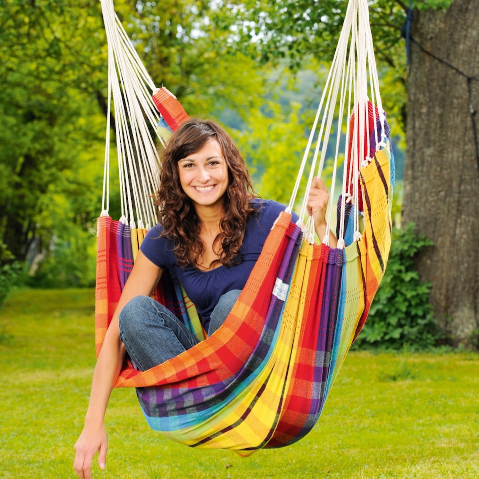 image 1 of Amazonas Outdoor Hanging Chair – Brasil Rainbow
