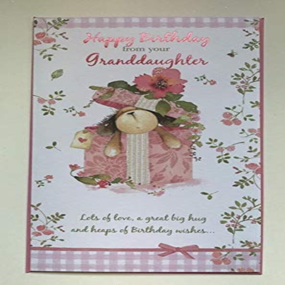 image 1 of Happy Birthday From Your Granddaughter Lots Of Love Card By Wishing Well