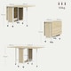 image 3 of HOMCOM Mobile Drop Leaf Dining Table on Wheels with Storage Shelf Natural