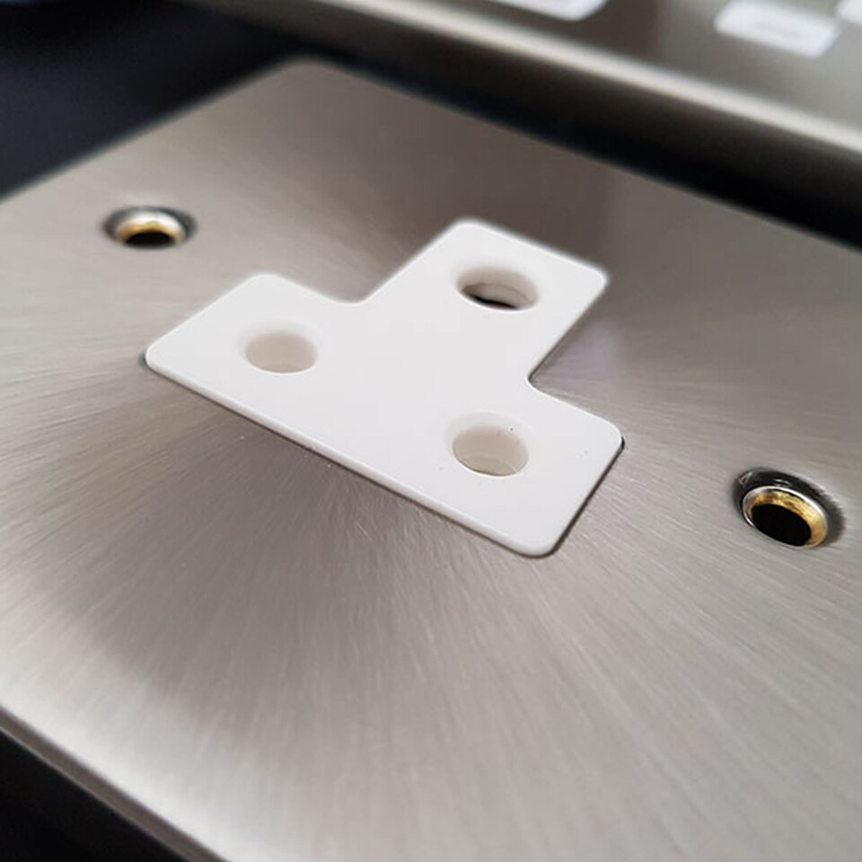 image 1 of SE HOME Satin Brushed Chrome 10A 1 Gang 2 Way Ingot Light Switch | Chrome | Satin Chrome