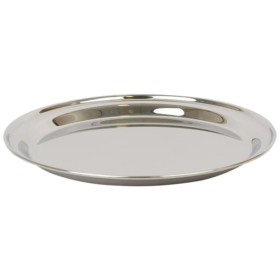 image 1 of Argon Tableware Round Stainless Steel Serving Tray - 40.5cm N/A