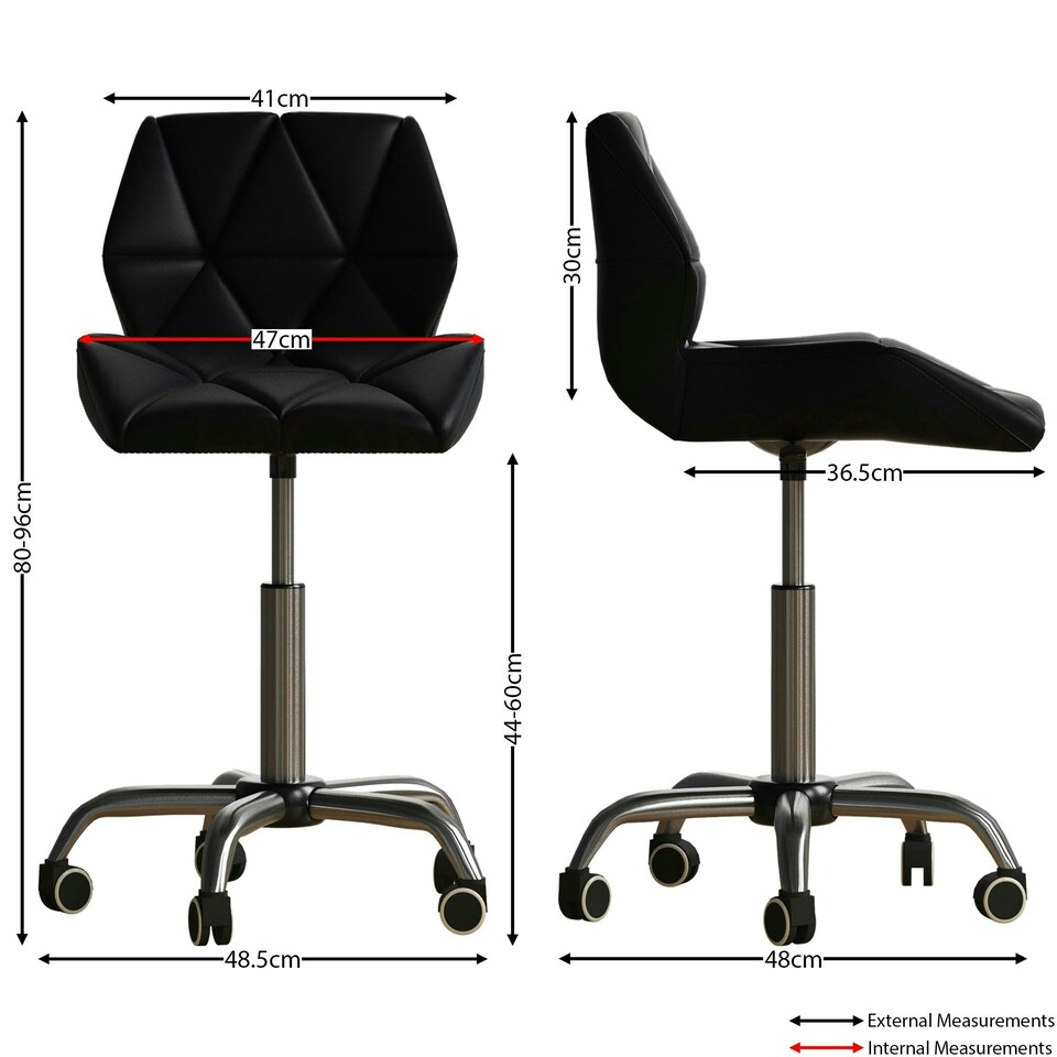 image 1 of Vida Designs Geo Office Chair Computer Desk Table Chair, Black