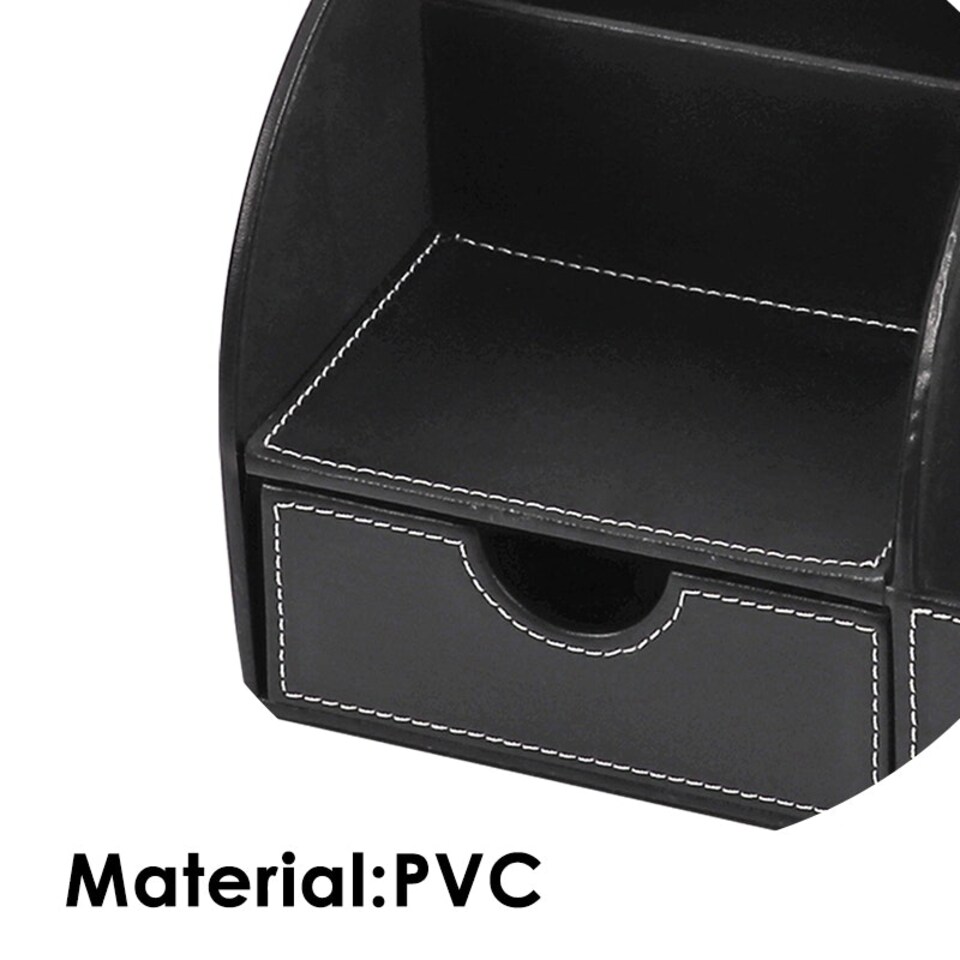 image 1 of PVC Black Desktop Organizer 28 x 14 x 14.5cm